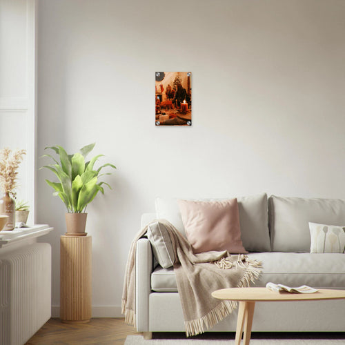 Framely personalised photo acrylic print, 30×45 cm, in a living room